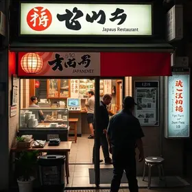 arrastão em restaurante japonês