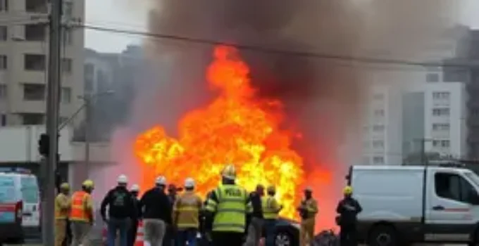 explosão por vazamento de gás