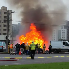 explosão por vazamento de gás