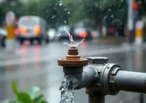 redução da pressão da água