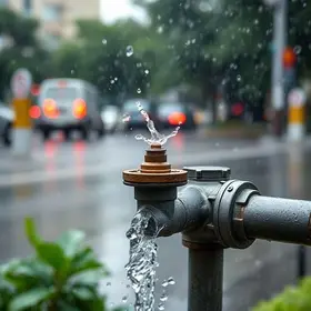 redução da pressão da água