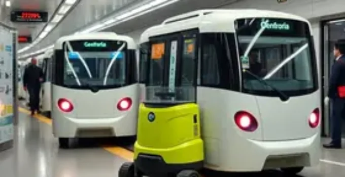 Robôs de limpeza Metrô SP