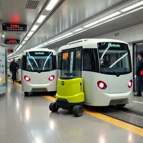 Robôs de limpeza Metrô SP