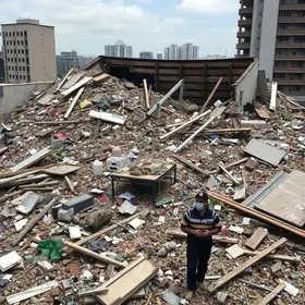 teto de estabelecimento desaba