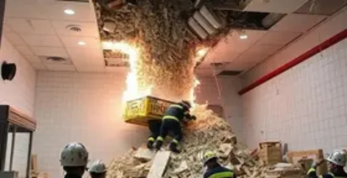 teto de padaria desaba