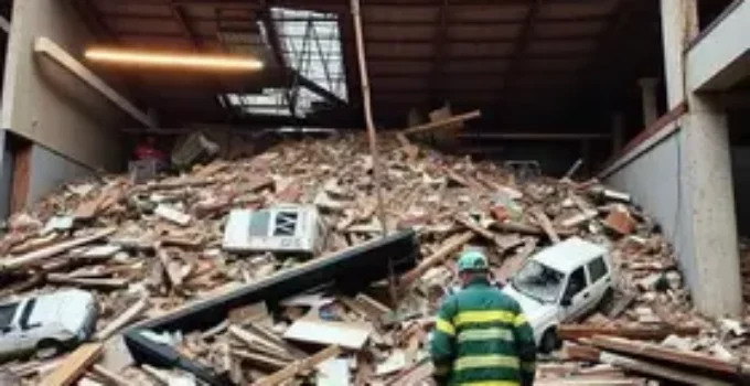 teto de padaria desaba em SP