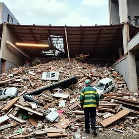 teto de padaria desaba em SP